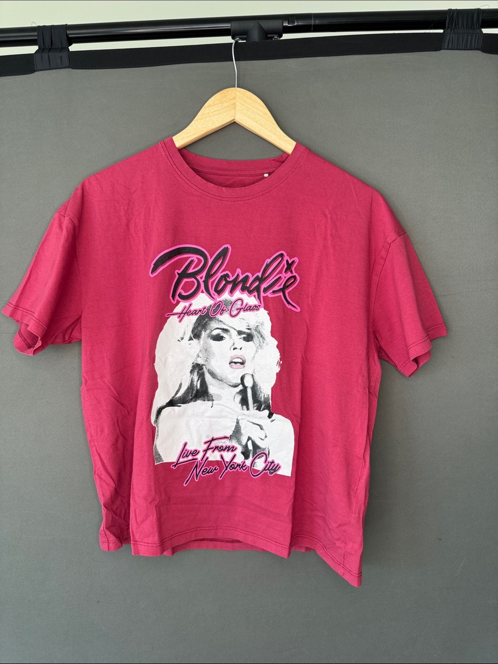 Blondie Heart of Glass, Live from New York City Hot Pink T-Shirt